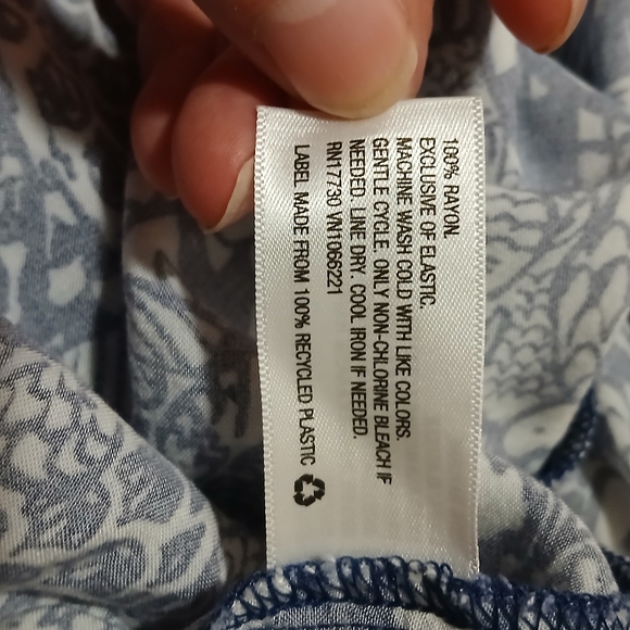 Lilly Pulitzer Blue and White Fish Pattern Jumpsuit Strapless Size XL - Picture 8 of 9